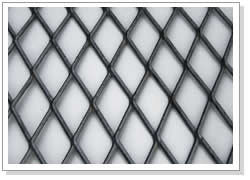 Black Steel Expanded Metal Sheets Diamond Mesh For Highway / Residence